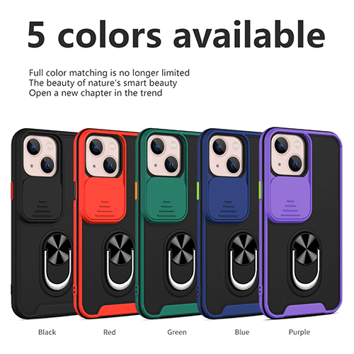 Këllëf telefoni me kamerë me rrëshqitje me mbajtëse unaze